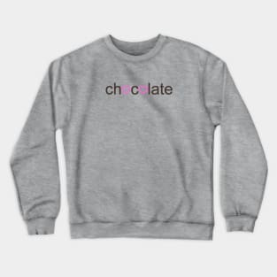 Chocolate Big Love Shirt with Pink Hearts Crewneck Sweatshirt